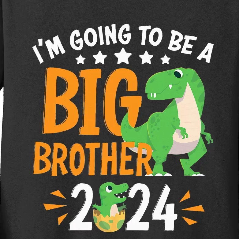 I'm Going To Be A Big Brother 2024 Pregnancy Announcement Kids Long Sleeve Shirt