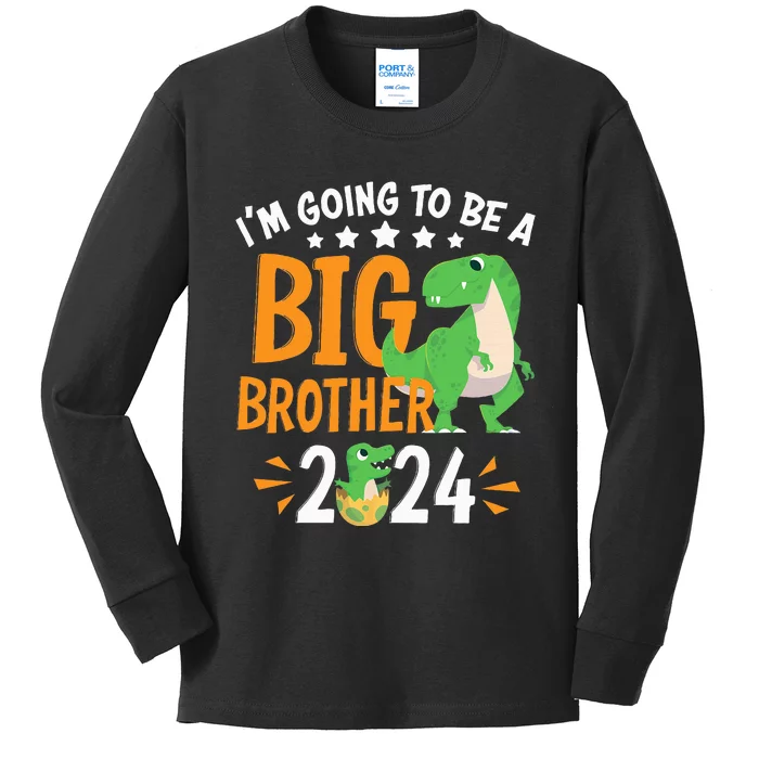 I'm Going To Be A Big Brother 2024 Pregnancy Announcement Kids Long Sleeve Shirt