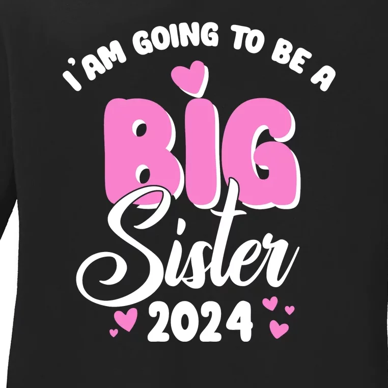 IM Going To Be A Big Sister 2024 Pregnancy Announcement Ladies Long Sleeve Shirt