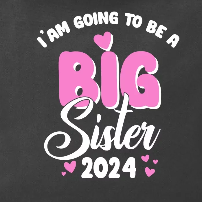 IM Going To Be A Big Sister 2024 Pregnancy Announcement Zip Tote Bag