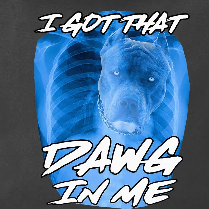 I Got That Dawg In Me Xray Pitbull Ironic Meme Viral Zip Tote Bag