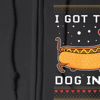 I got that dog in me Hot dog Meme Dachshund Christmas Full Zip Hoodie