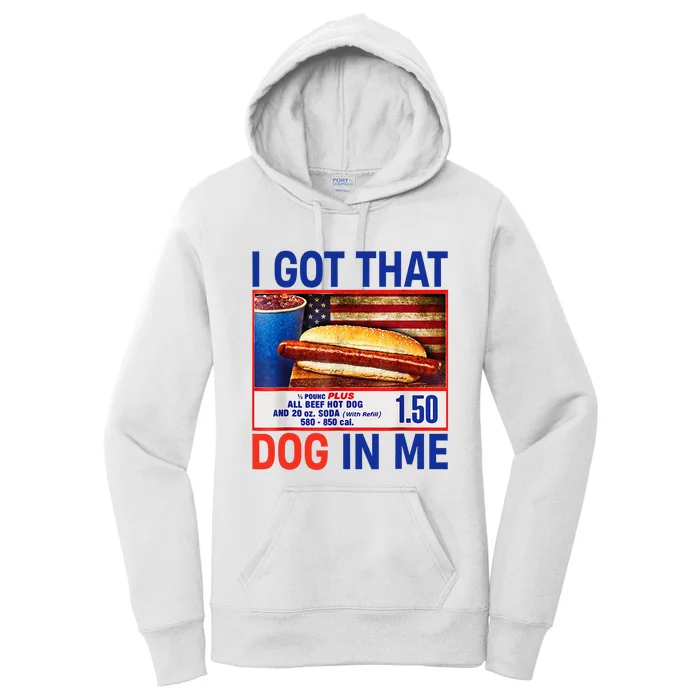 I Got That Dog In Me Hotdogs Combo 4th Of July Flag Vitage Women's Pullover Hoodie