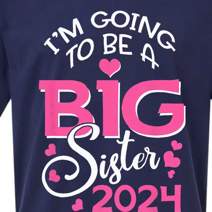 Im Going To Be A Big Sister 2024 Pregnancy Announcement Sueded Cloud Jersey T-Shirt