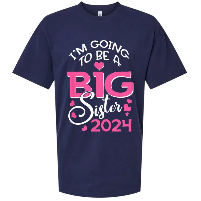 Im Going To Be A Big Sister 2024 Pregnancy Announcement Sueded Cloud Jersey T-Shirt