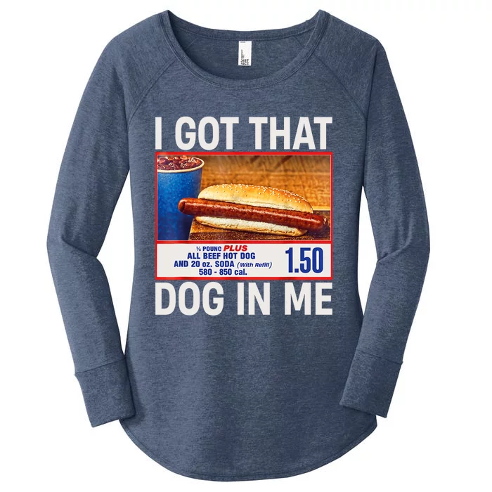 I Got That Dog In Me Funny Hotdogs Combo 4th Of July Dad Mom Women's Perfect Tri Tunic Long Sleeve Shirt