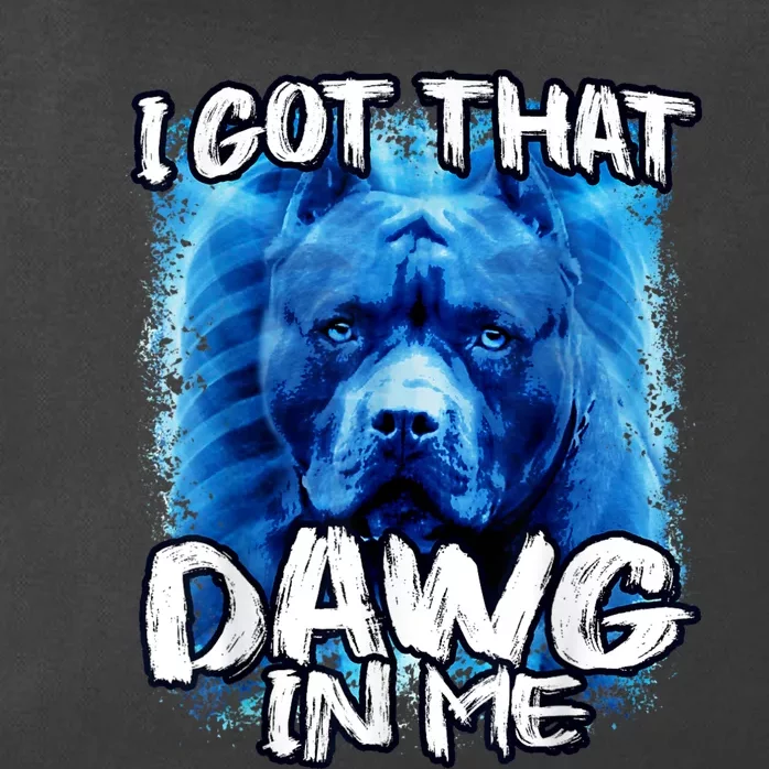 I Got That Dawg In Me Xray Pitbull Ironic Meme Viral Quote Zip Tote Bag