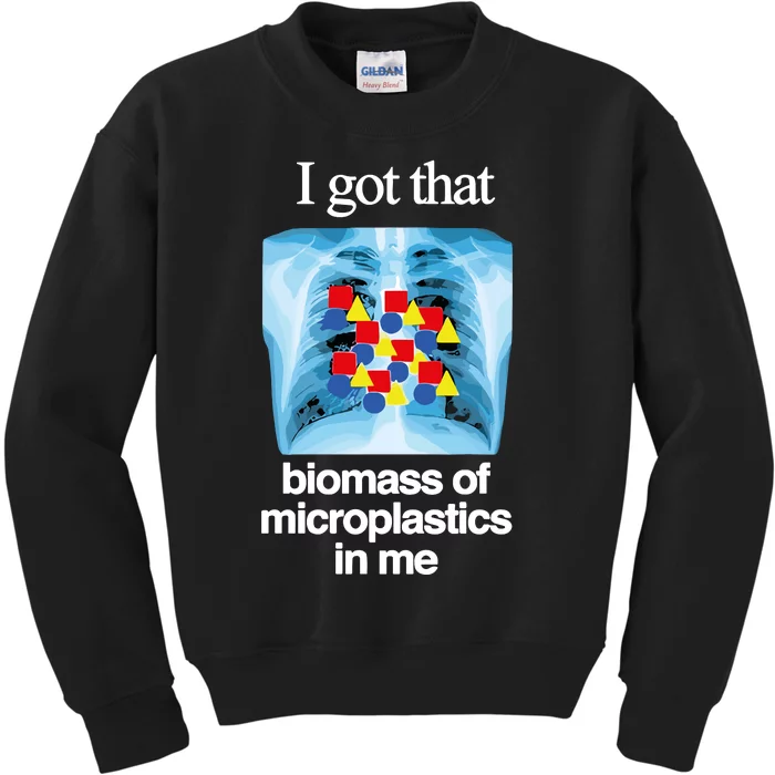 I Got That Biomass Of Microplastics In Me Kids Sweatshirt