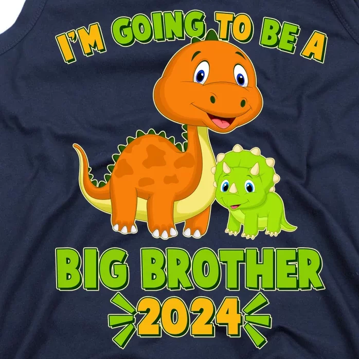 IM Going To Be A Big Brother 2024 Cute Dinosaurs Tank Top