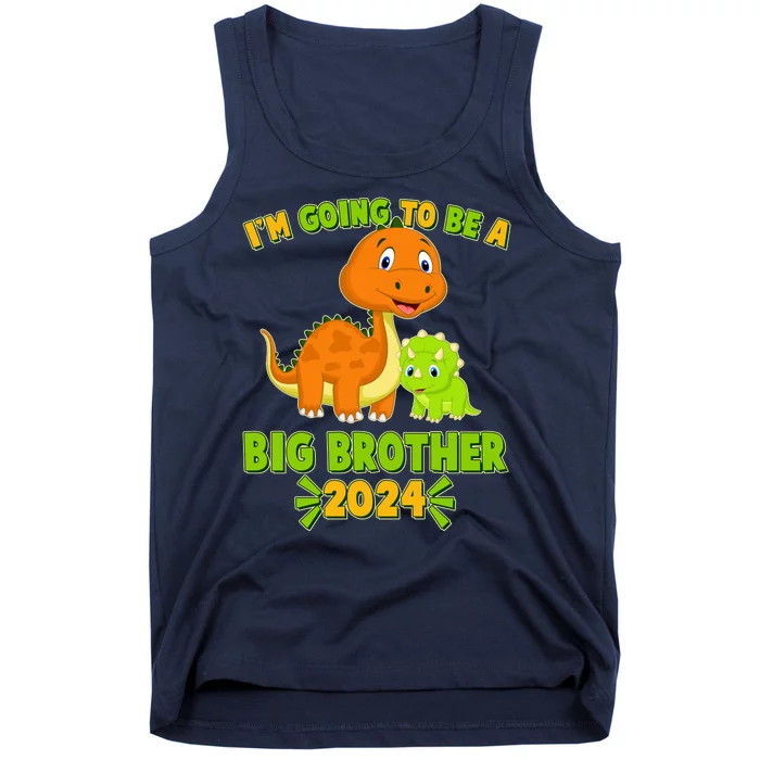 IM Going To Be A Big Brother 2024 Cute Dinosaurs Tank Top