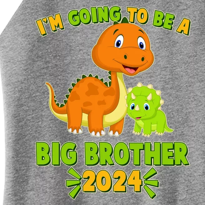 IM Going To Be A Big Brother 2024 Cute Dinosaurs Women’s Perfect Tri Rocker Tank