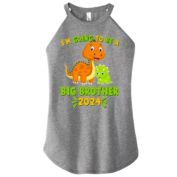 IM Going To Be A Big Brother 2024 Cute Dinosaurs Women’s Perfect Tri Rocker Tank