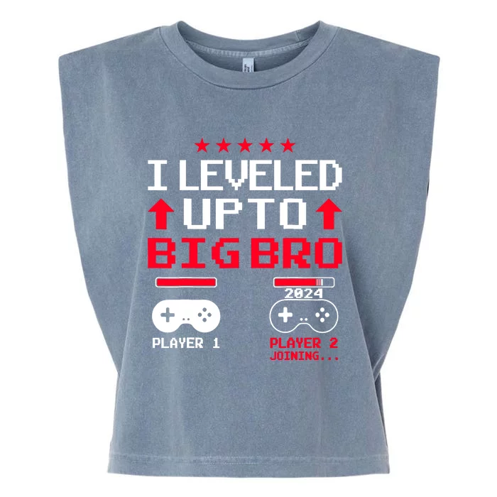 IM Going To Be A Big Brother 2024 I Leveled Up To Big Bro Garment-Dyed Women's Muscle Tee