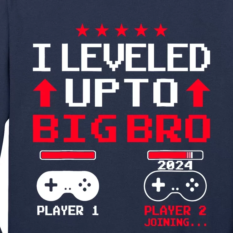 IM Going To Be A Big Brother 2024 I Leveled Up To Big Bro Tall Long Sleeve T-Shirt