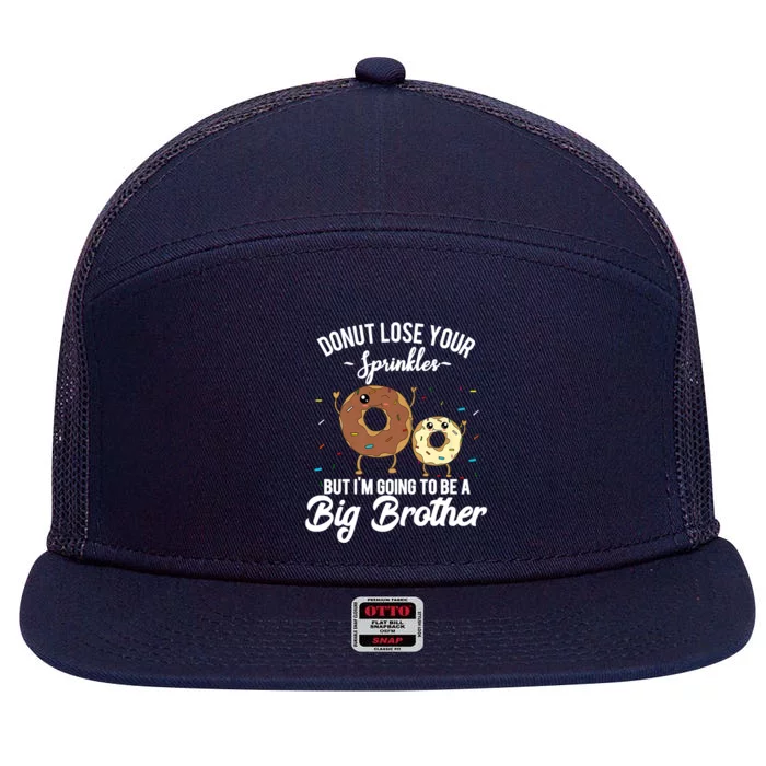 I'm Going To Be A Big Brother Pregnancy Announcement Quote 7 Panel Mesh Trucker Snapback Hat