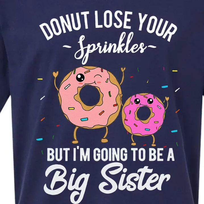 Im Going To Be A Big Sister Baby Announcement Donut Reveal Sueded Cloud Jersey T-Shirt