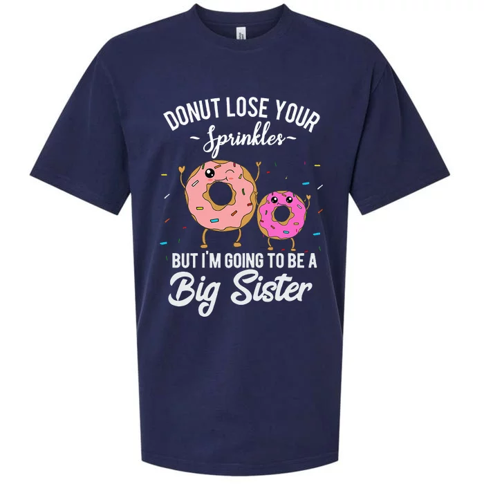 Im Going To Be A Big Sister Baby Announcement Donut Reveal Sueded Cloud Jersey T-Shirt