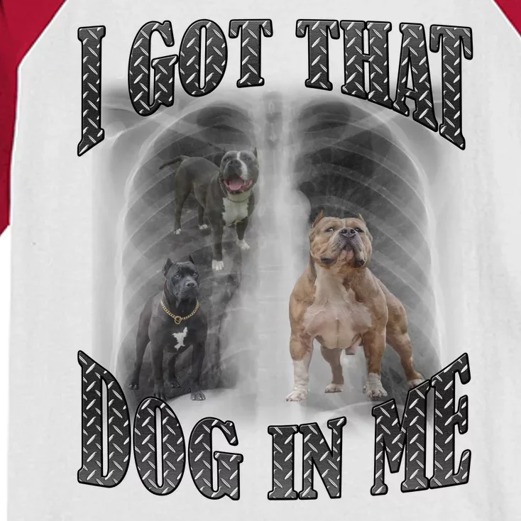 I Got That Dog In Me Funny Kids Colorblock Raglan Jersey