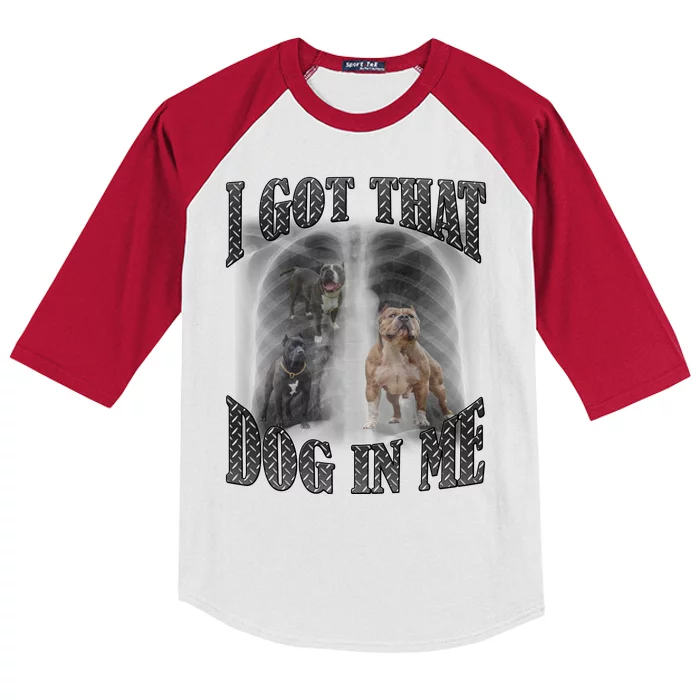 I Got That Dog In Me Funny Kids Colorblock Raglan Jersey