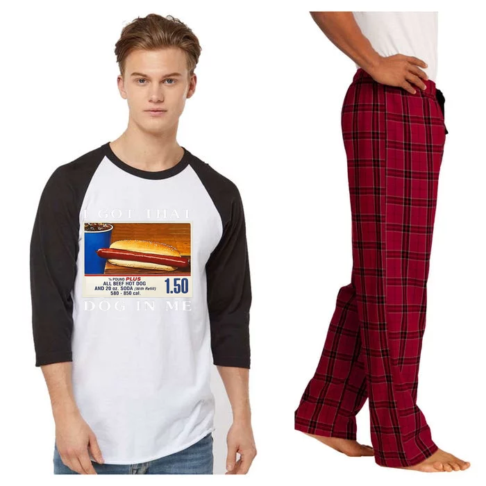 I Got That Dog In Me Funny Hot Dogs Raglan Sleeve Pajama Set