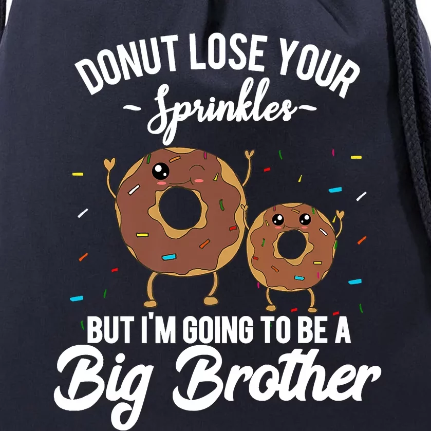 I'm Going To Be A Big Brother Birth Baby Announcement Donut Drawstring Bag