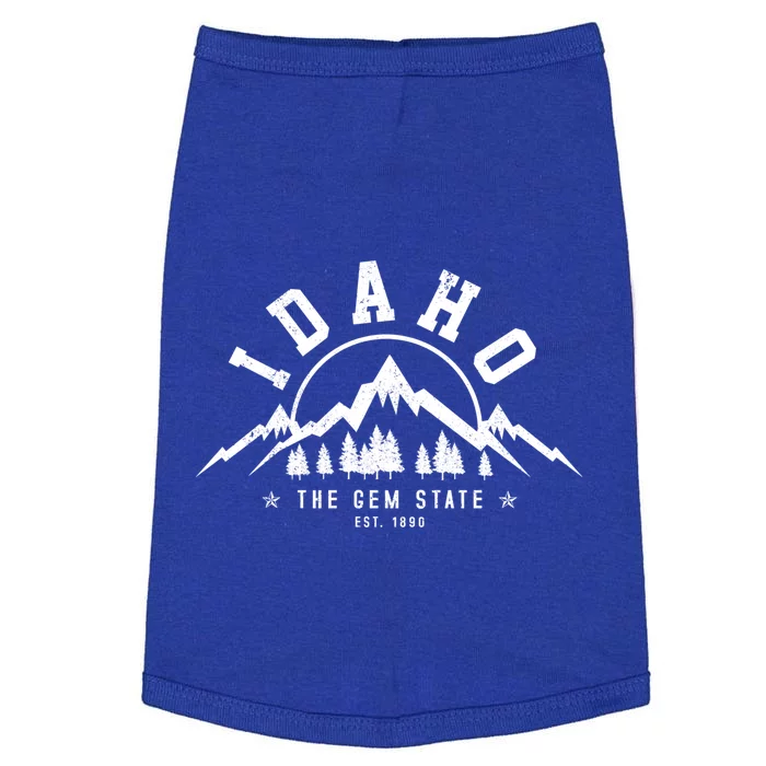 Idaho Gift The Gem State Est 1890 Vintage Mountains Gift Cute Gift Doggie Tank