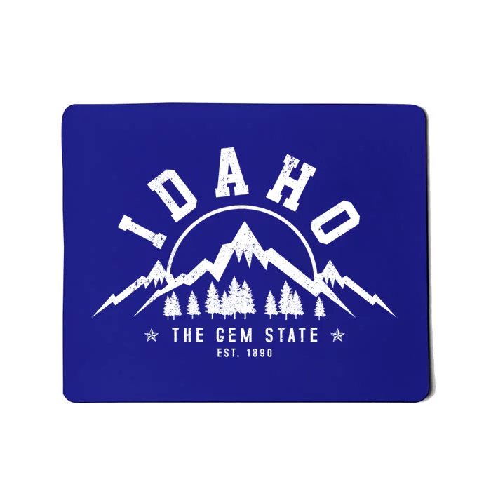 Idaho Gift The Gem State Est 1890 Vintage Mountains Gift Cute Gift Mousepad