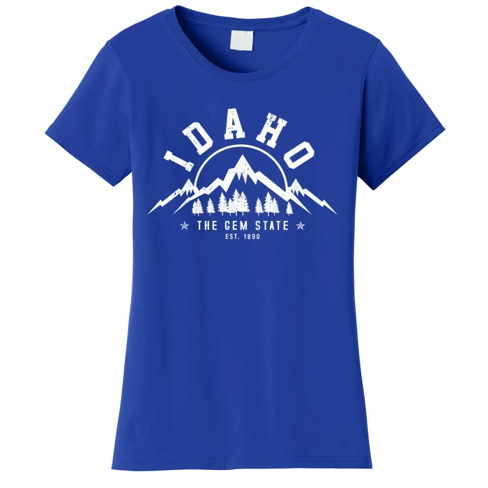 Idaho Gift The Gem State Est 1890 Vintage Mountains Gift Cute Gift Women's T-Shirt