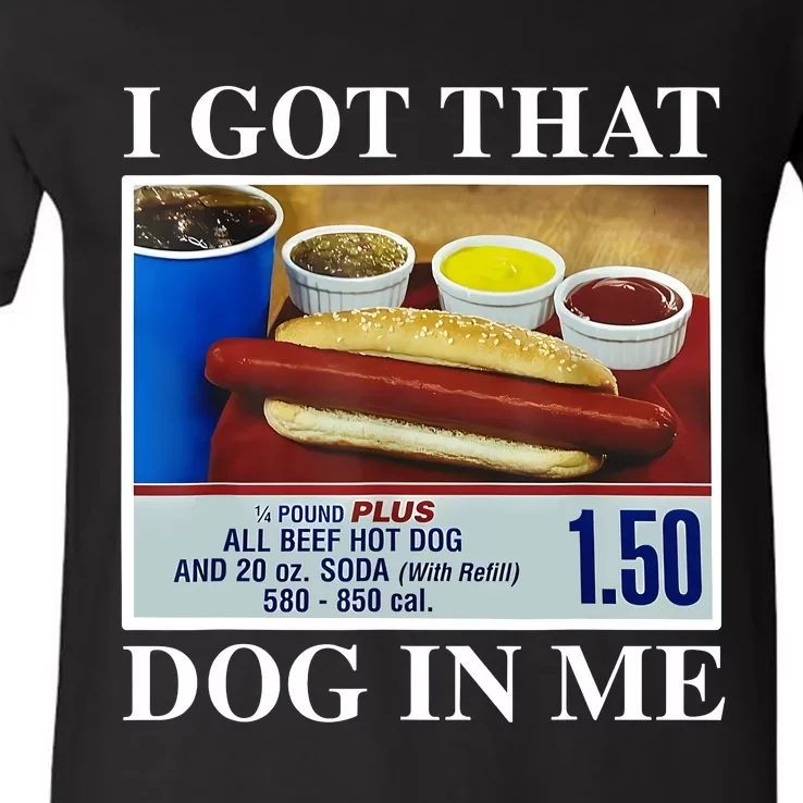 I Got That Dog In Me Funny Hot Dogs Combo Gifts V-Neck T-Shirt