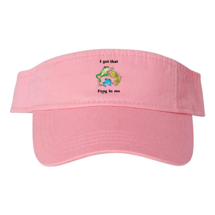 I Got That Frog In Me Funny Valucap Bio-Washed Visor