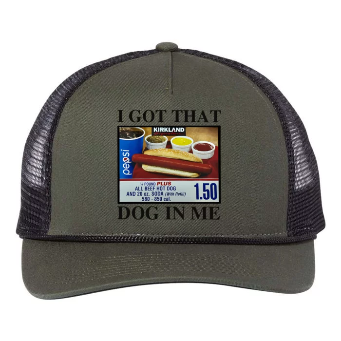 I Got That Dog In Me Costco Hot Dog Retro Rope Trucker Hat Cap