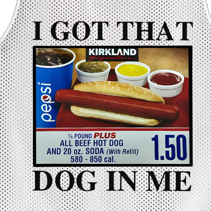 I Got That Dog In Me Costco Hot Dog Mesh Reversible Basketball Jersey Tank