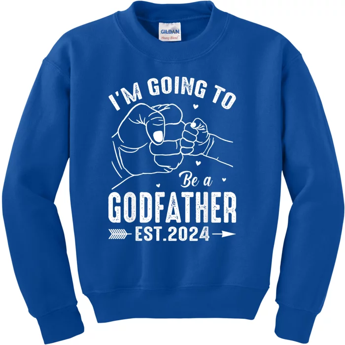 IM Going To Be A Godfather Est 2024 Funny FatherS Day Kids Sweatshirt