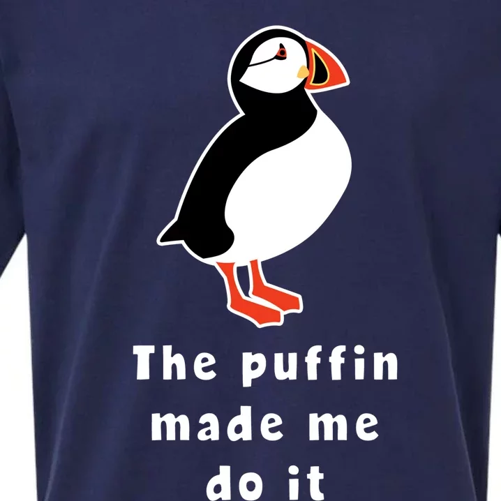 Iceland Gift The Puffin Made Me Do It Sueded Cloud Jersey T-Shirt