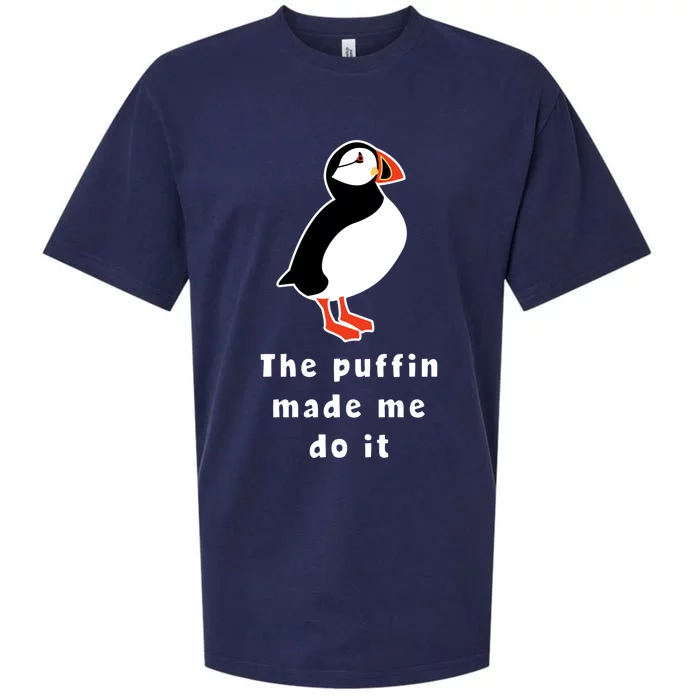 Iceland Gift The Puffin Made Me Do It Sueded Cloud Jersey T-Shirt