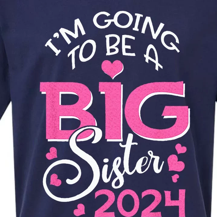 Im Going To Be A Big Sister 2024 Pregnancy Announcement Sueded Cloud Jersey T-Shirt