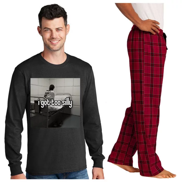 I Got Too Silly Funny Meme Long Sleeve Pajama Set