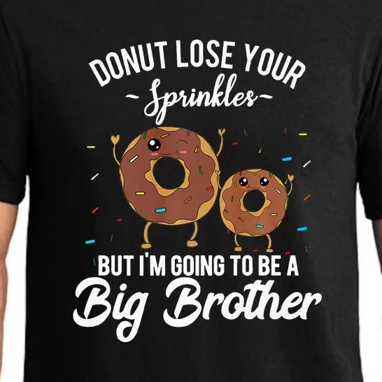 I'm Going To Be A Big Brother Birth Baby Announcement Donut Pajama Set