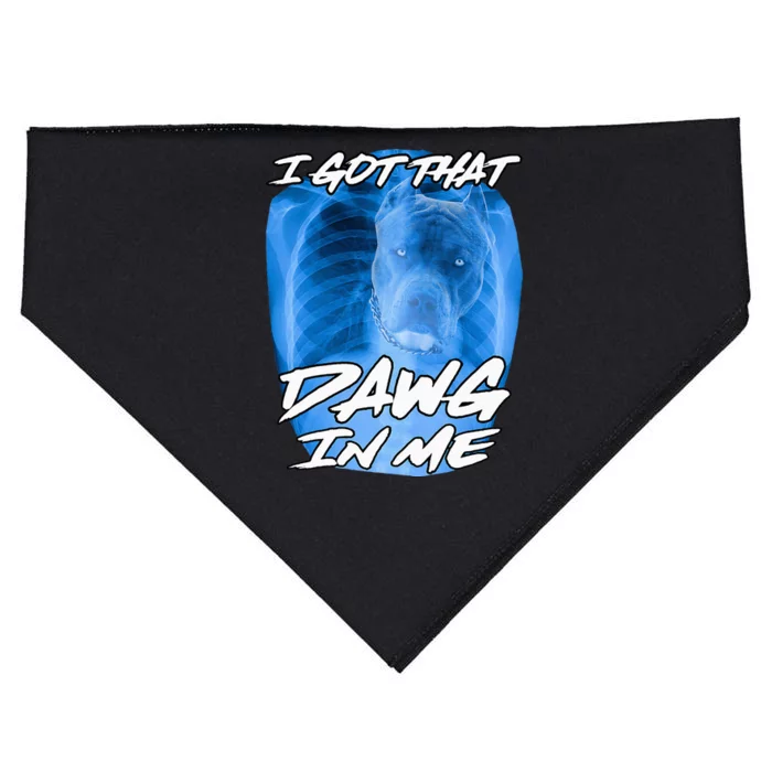 I Got That Dawg In Me Xray Pitbull Ironic Meme Viral Quote USA-Made Doggie Bandana