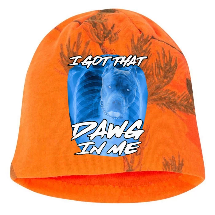 I Got That Dawg In Me Xray Pitbull Ironic Meme Viral Quote Kati - Camo Knit Beanie