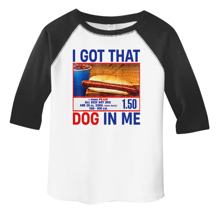 I Got That Dog In Me Funny Hotdogs Combo 4th Of July Dad Mom Toddler Fine Jersey T-Shirt