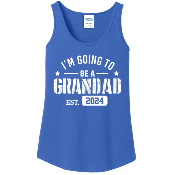 Im Going To Be A Grandad Est 2024 Funny Gift Promoted To Grandpa Great Gift Ladies Essential Tank