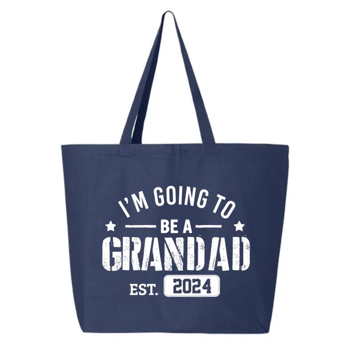 Im Going To Be A Grandad Est 2024 Funny Gift Promoted To Grandpa Great Gift 25L Jumbo Tote