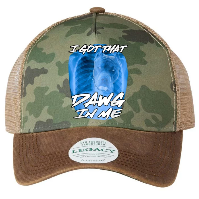 I Got That Dawg In Me Xray Pitbull Ironic Meme Viral Quote Legacy Tie Dye Trucker Hat