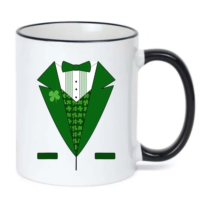 Irish Green Tuxedo Shamrock Saint Patricks Day Boy Black Color Changing Mug