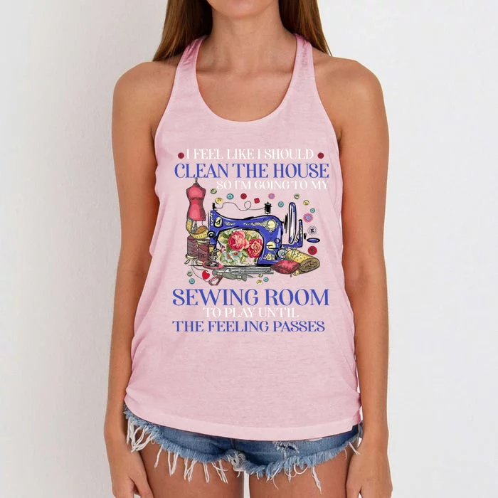 Im Going To My Sewing Room Perfect Tee For Sewing Lovers Cute Gift Women's Knotted Racerback Tank