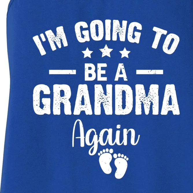 Im Going To Be A Grandma Again Promoted To Grandma Again Gift Women's Racerback Tank