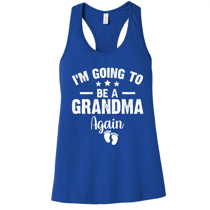 Im Going To Be A Grandma Again Promoted To Grandma Again Gift Women's Racerback Tank