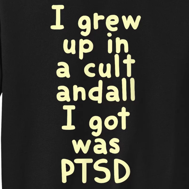 I Grew Up In A Cult And All I Got Was Ptsd Tall Sweatshirt