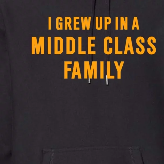 I Grew Up In A Middle Class Family Premium Hoodie